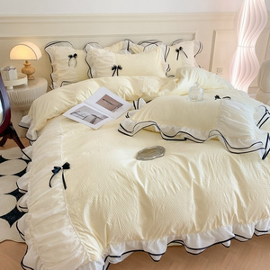 Bedding Set Princess Style Luxury Bedding Set Custom Hot Factory Price Cute Lace Design 4 Pieces Bedding Set for Girls