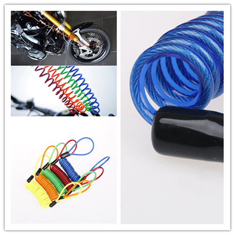 Bike Lock Spring Cable Lock Anti-Theft Rope Alarm Disc Lock Bicycle Security Reminder Motorcycle Theft Protection