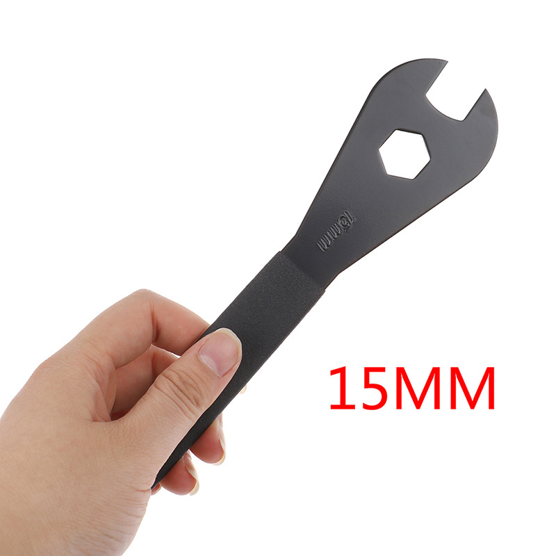 Bicycle Repair Wrench 15mm Steel Bike Pedal Headset Hub Repair Wrench Spanner Cycling Cone Spanner Bicycle Repair Tool