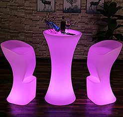 Outdoor Garden Led Light Chairs Tables Bar Furniture/Rechargeable Plastic Led Cube Bar Stool/ Nightclub Bar Led Furniture