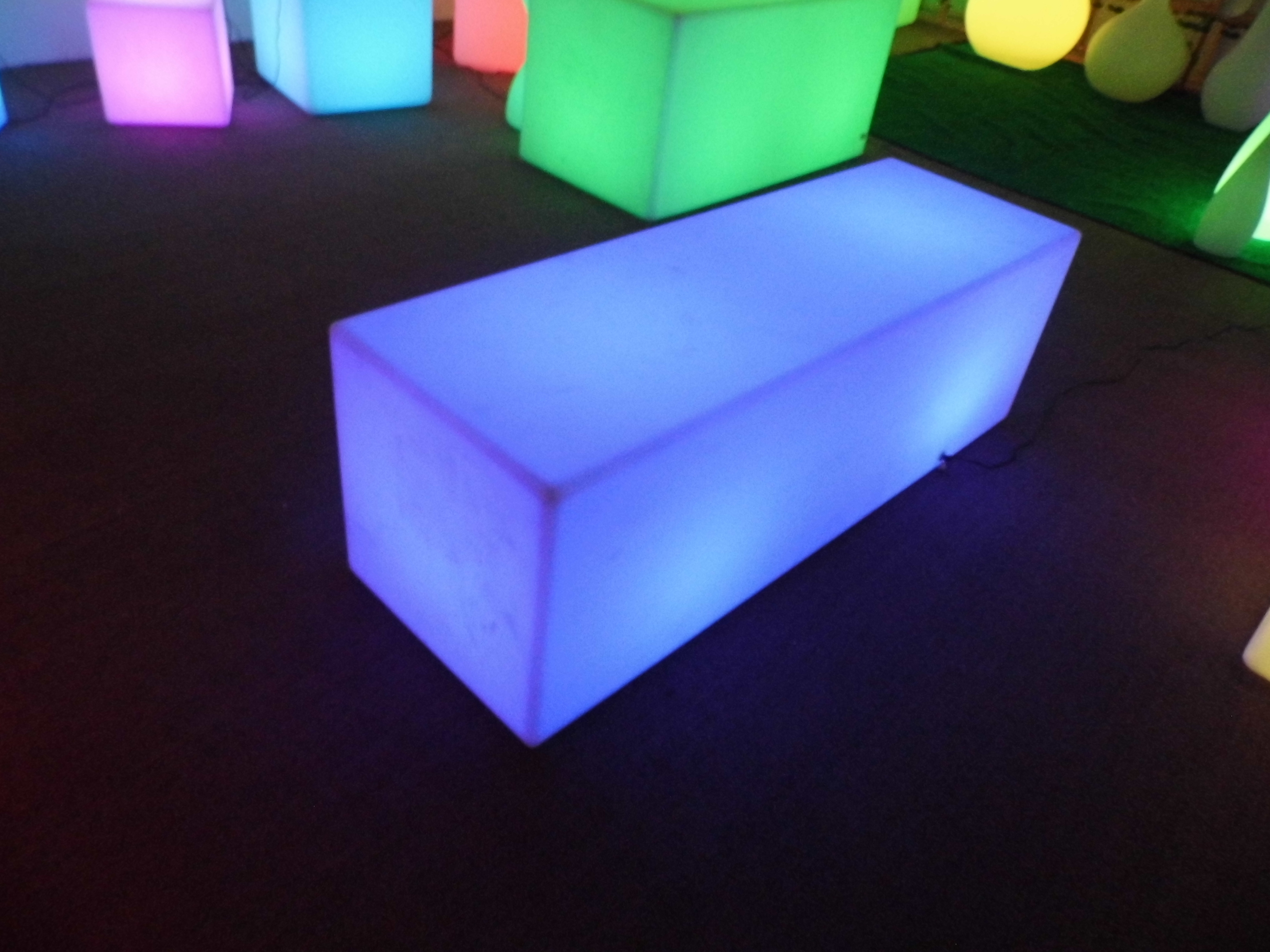 Led bar furniture Long Stool Cube Chair Garden Chair With RGB Light