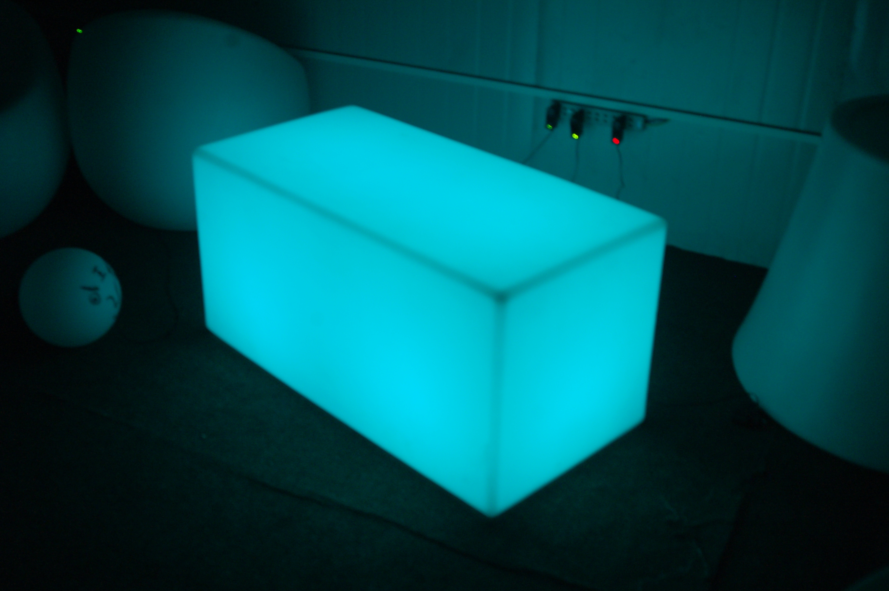 Led bar furniture Long Stool Cube Chair Garden Chair With RGB Light