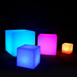 Colorful cube chair Led light cube decoration Led cube light Rechargeable operated