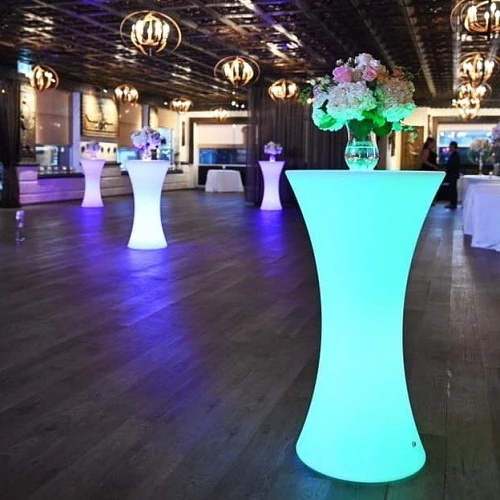 Glowing LED Bar Furniture Light up Cocktail Table and Chairs Illuminated Waterproof LED Bar Table led furniture