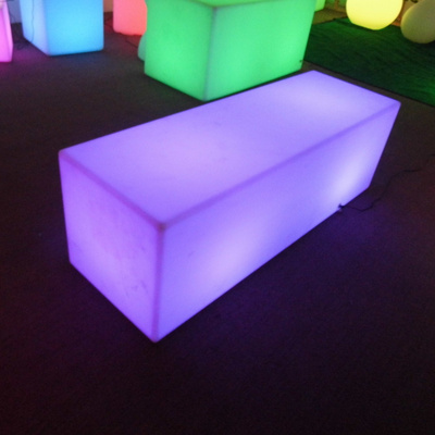 Led bar furniture Long Stool Cube Chair Garden Chair With RGB Light