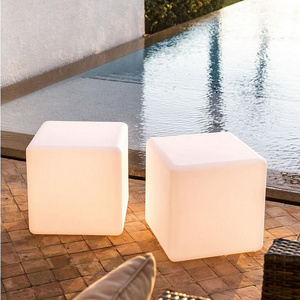 PE Plastic RGB Color Led light cube led cube chair decoration Led cube light