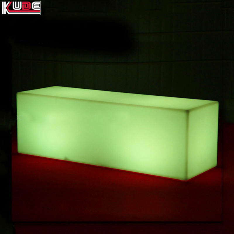 Led Bench Long Stool Cube Chair Garden Chair With LED Light