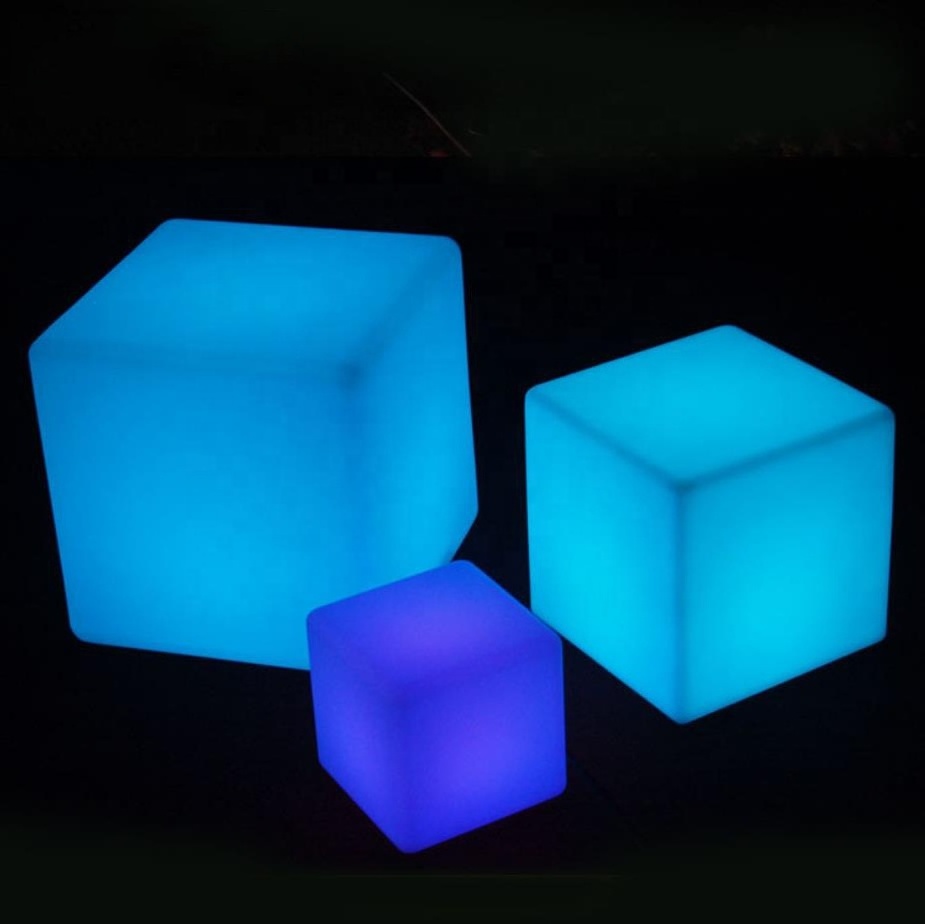 Outdoor led cube event party wedding mini magic LED cube portable chair LED Cube Stool