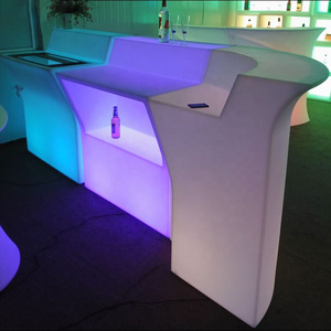 Popular illuminated light up bar table outdoor led glow furniture for events with remote control