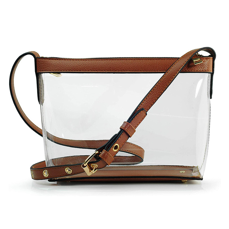 Handbag Pvc Crossbody Bag Women Messenger Monogram Gold Pvc Custom Shoulder Purse Black Pvc Clear Crossbody Bag