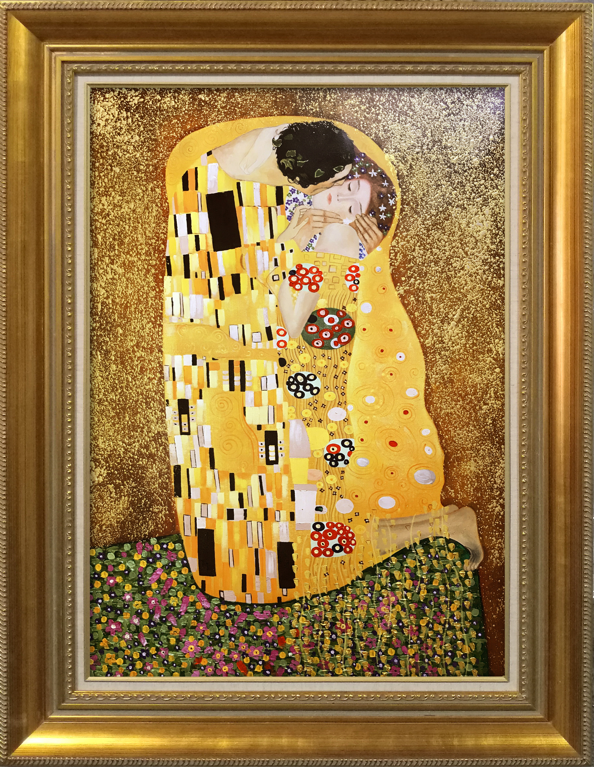 Dafen High Quantity Custom Gustav Klimt The Kiss Famous Reproduction Handmade Famous Paintings