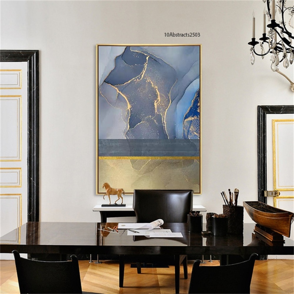 Hot Oil Painting Dafen Modern Art Nordic Space Home Decoration Abstrcat Wall Art Gold Foil Handmade Painting