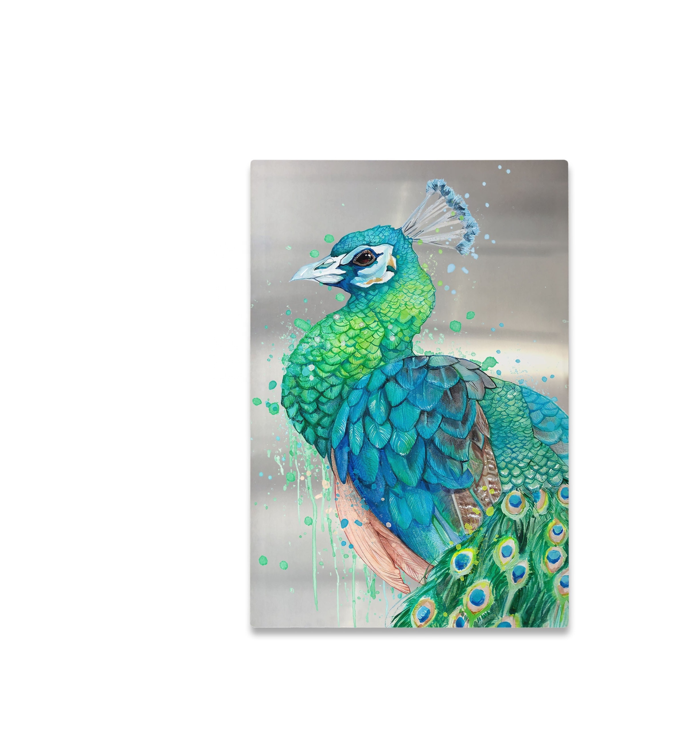 Modern Peafowl Animal Painting Decorations For Home Wall Arts Paintings And Wall Arts Custom Metal Painting