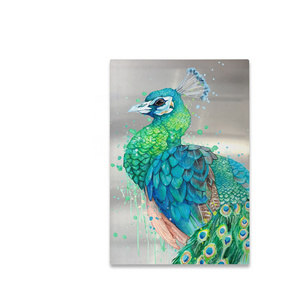 Modern Peafowl Animal Painting Decorations For Home Wall Arts Paintings And Wall Arts Custom Metal Painting