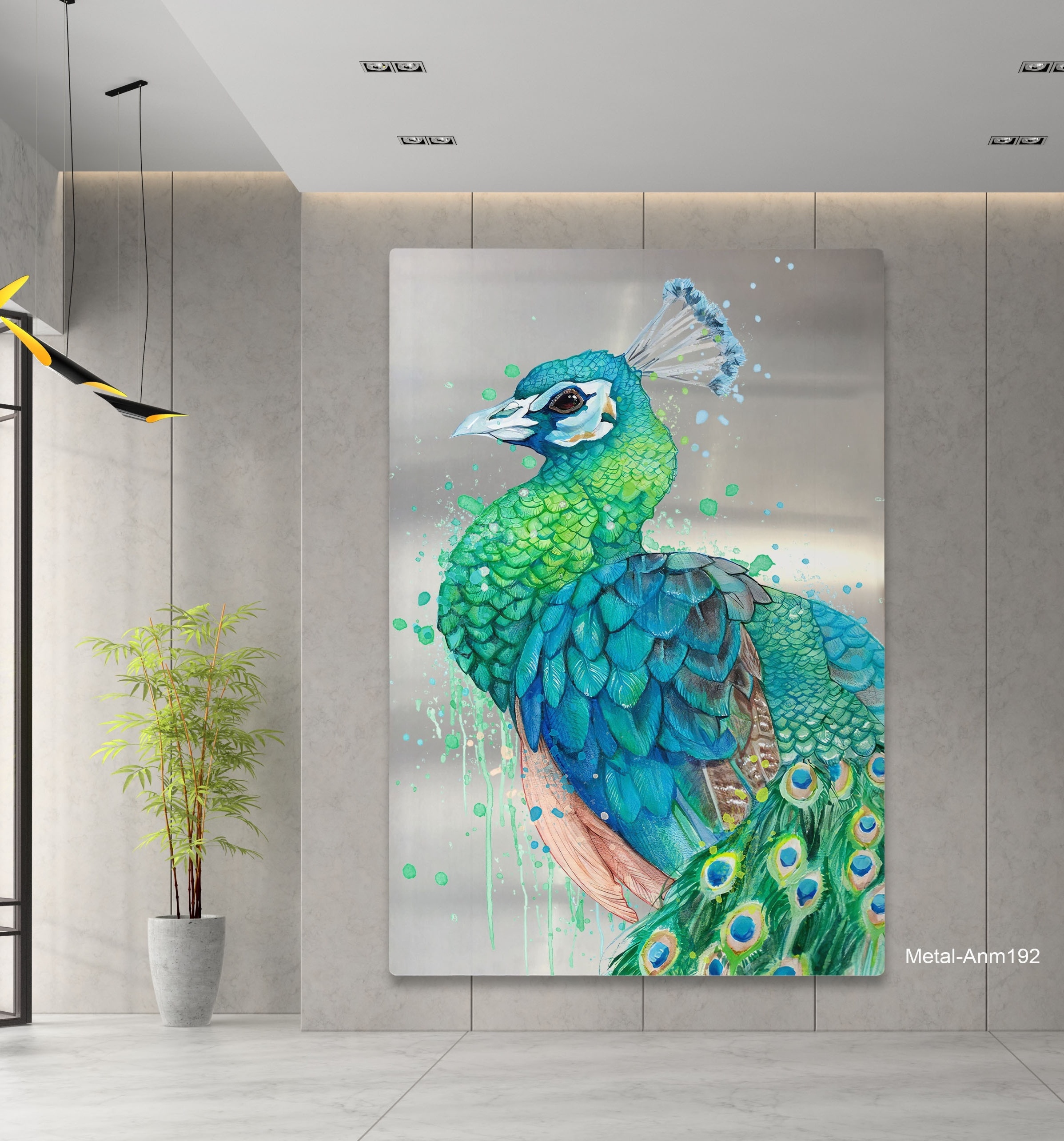 Modern Peafowl Animal Painting Decorations For Home Wall Arts Paintings And Wall Arts Custom Metal Painting