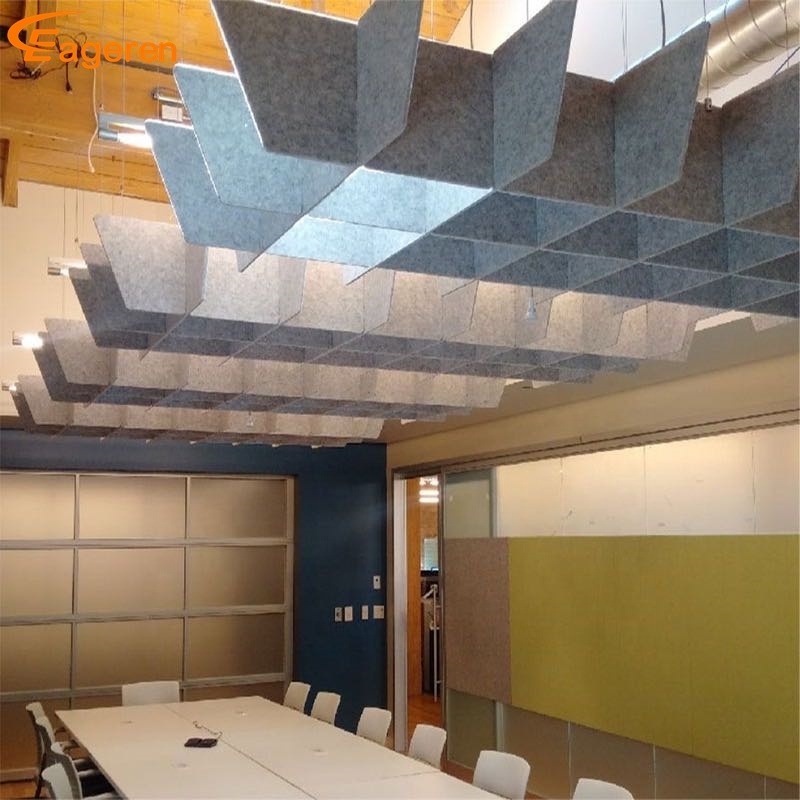 polyester acoustic panels sound absorbing ceiling sound acoustic baffles