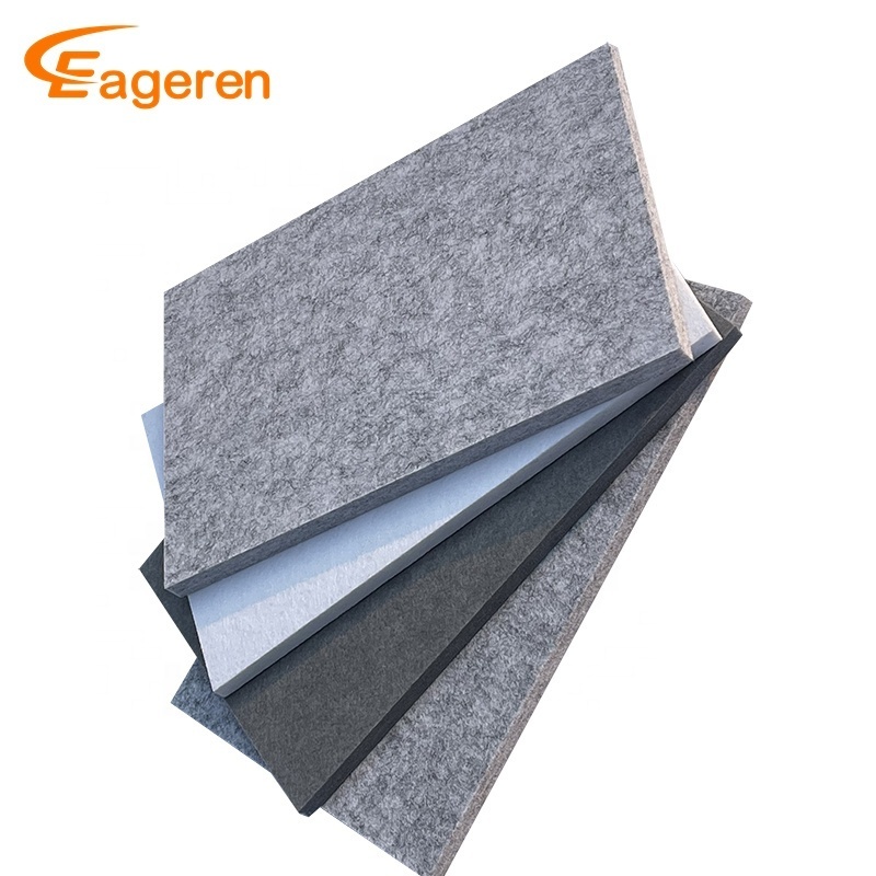 100% Recycled polyester fiber materials sound absorbing PET acoustic dividers wall partition