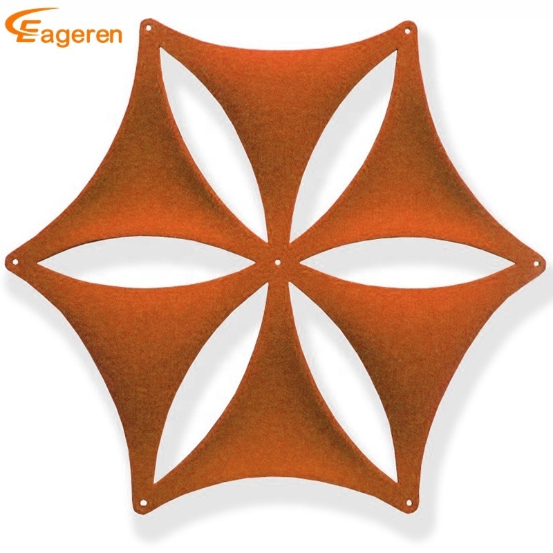 Polyester Fiber Sound Absorption PET Felt Hexagon White Flower 3D Sound Diffusive Acoustic Panels