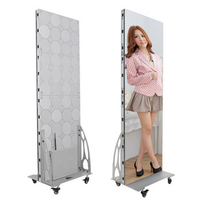 P2 P3 Indoor full color HD portable floor standing led poster screen   for shopping mall/clothing store/retail store