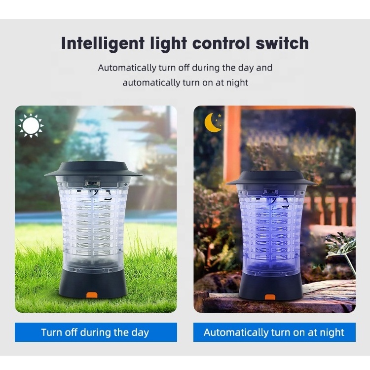 Portable Outdoor Uv Light Pest Control 8w Insect Trap Led Mosquito Killer Lamp Solar Insect Killer