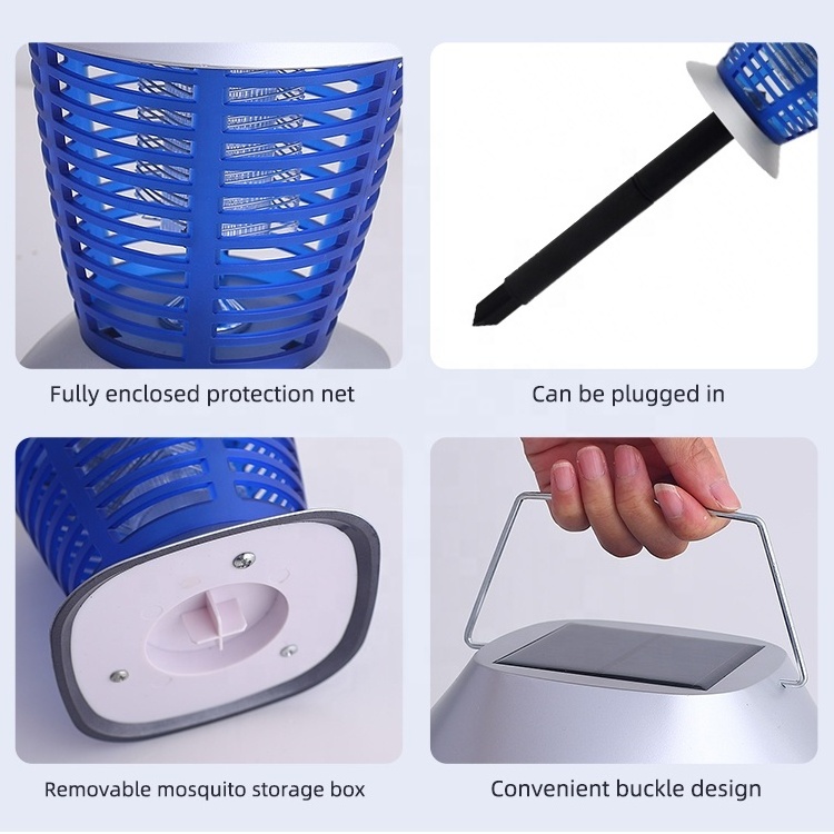 Portable Uv Light Insect Killer Pest Control Mosquito Killer Lamp Energy Saving Solar Bug Zapper