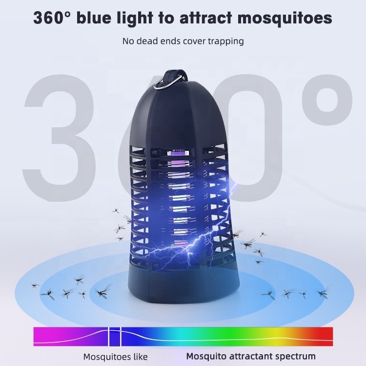 Household Pest Control 4w 6w Electric Bug Zapper Outdoor Indoor Mosquito Killer Lamp