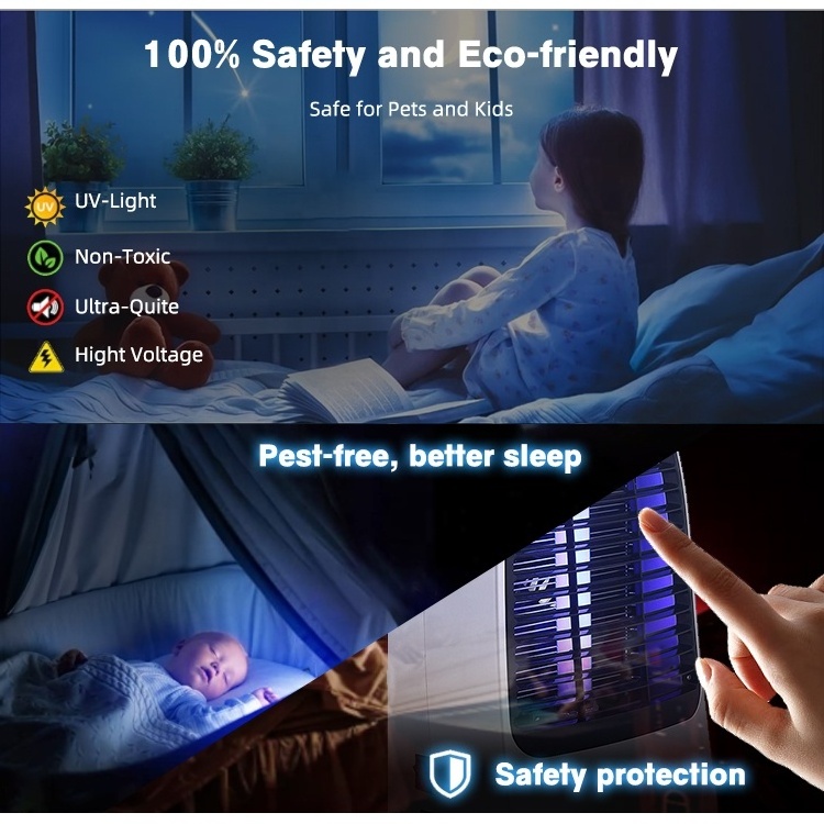 Kids Room Harmless Electric Insect Repellent Bug Zapper Uv Light 7w 11w Smart Mosquito Killer Lamp Pest Control