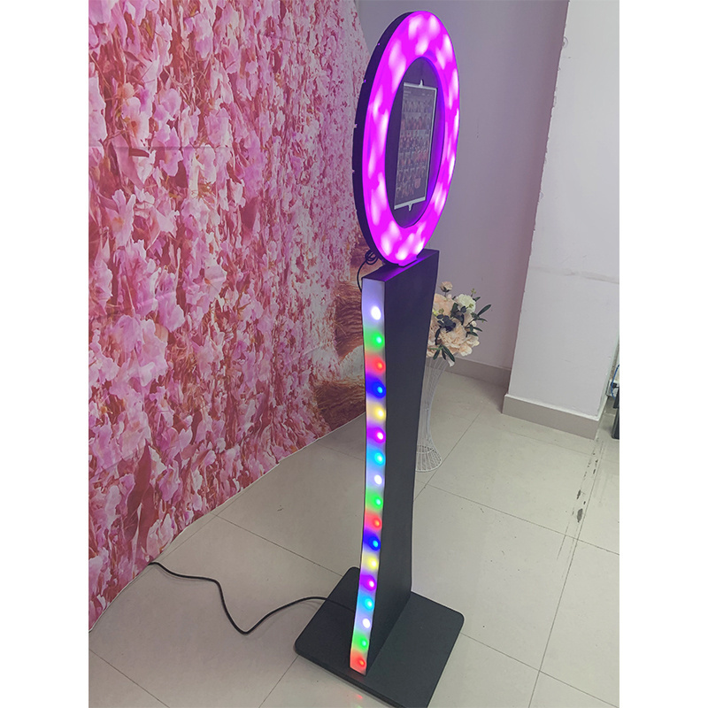 wedding portable ring light spin video booth photobooth case automatic 12.9  ipad photo booth machine