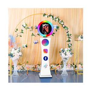 wedding portable ring light spin video booth photobooth case automatic 12.9  ipad photo booth machine