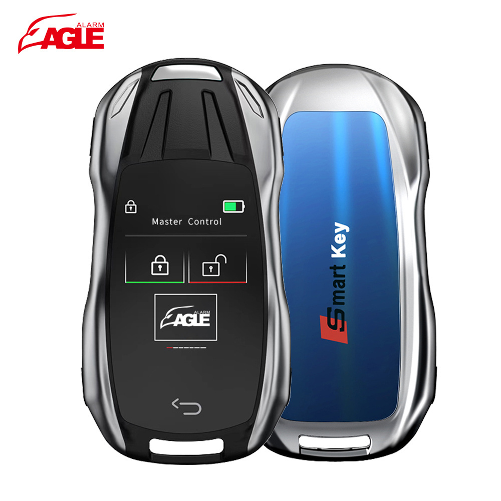 Keyless Entry Gsm Gps Car Alarm Remote Control Smart Lcd Display Car Key