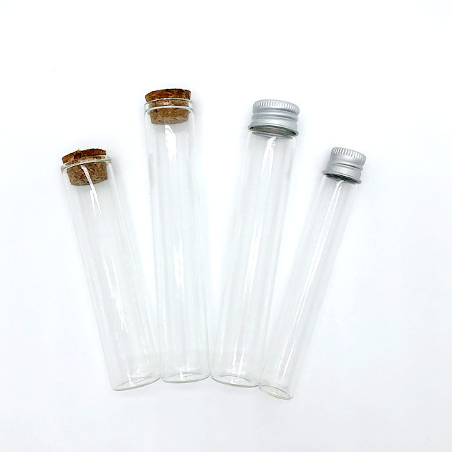 Custom Glass Tubes Smell Proof Containers glass doob Tubes Wholesale Child Resistant clear black glass Tube with metal lid