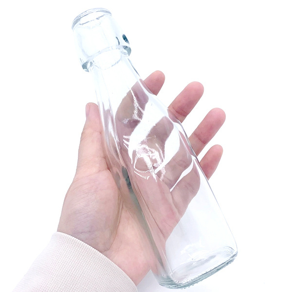 Wholesale Clear Flip Top Bottle 250ml 16oz 750ml 1 Liter Glass Swing Top Glass Bottle factory price