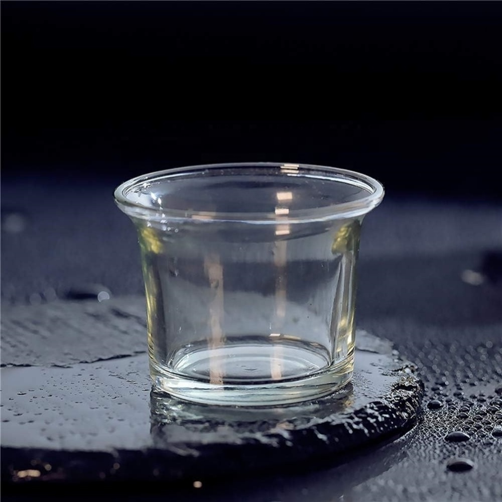 Clear Glass Oyster Tea Light Holders Candle Holders, 2.5 Inches Hanging Votive Tealight Glass for Wedding& Home Decoration