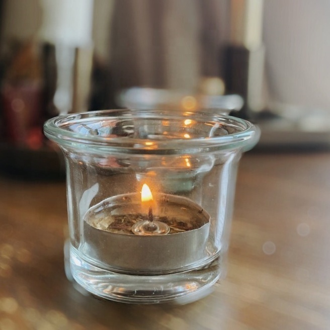 Clear Glass Tealight or Votive Candle Holder