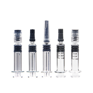 1ml 2.25ml 3ml 5ml Prefilled Borosilicate Syringe Metal Plastic Plunger  Syringes 5ml Glass Syringes 1ml