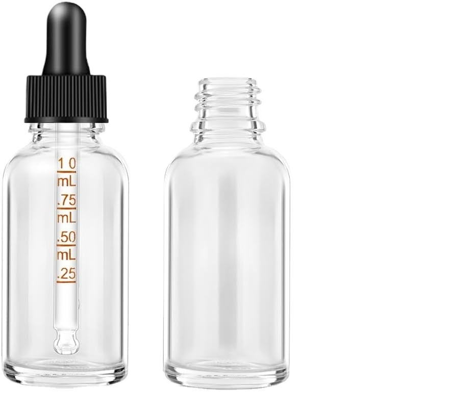 5ml 10ml 15ml 20ml 30ml 50ml 100ml Clear Serum Dropper Tincture Body Parts Cosmetic Glass Bottles for Essential Oil