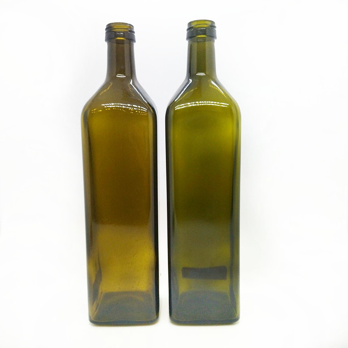 In stock 250ml,500ml,750ml,1000ml marasca olive oil glass bottle with aluminum cap olive oil bottles wholesale