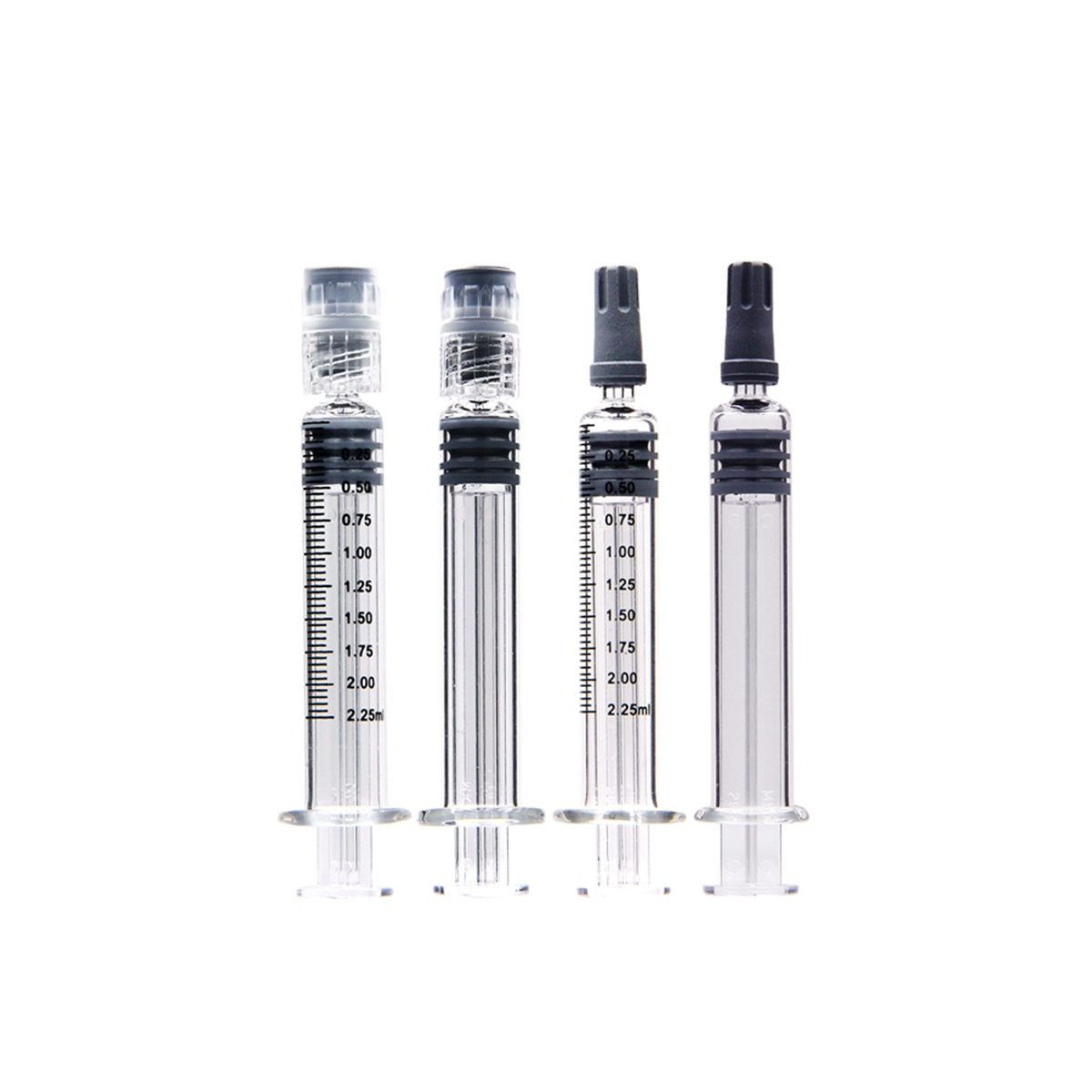 1ml 2.25ml 3ml 5ml Prefilled Borosilicate Syringe Metal Plastic Plunger  Syringes 5ml Glass Syringes 1ml