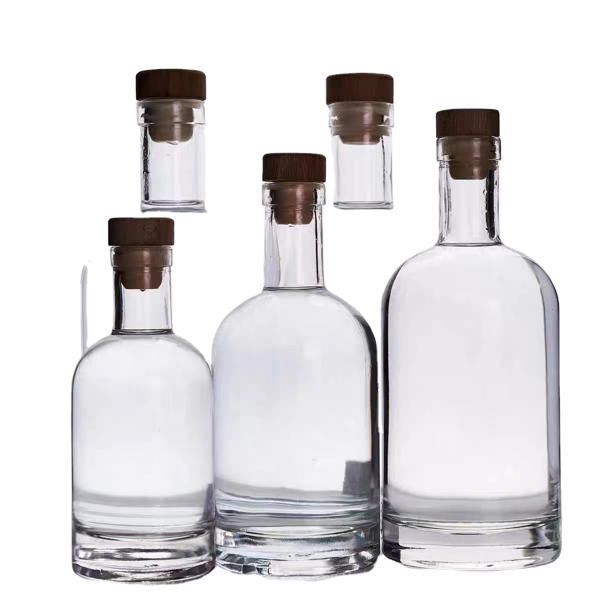 375 ml 750 ml 1000ml Clear Glass Oregon Liquor Bottle Gin Whisky Liquor Glass Vodka Spirit Bottle for Liquor