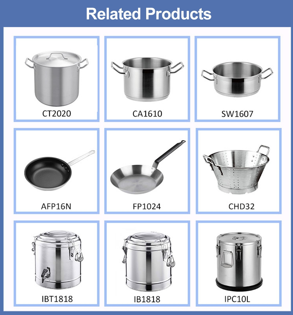 Wholesales Various Sizes Restaurant Kitchen Soup Pot Stainless Steel Stock Pot Big Cooking Pot