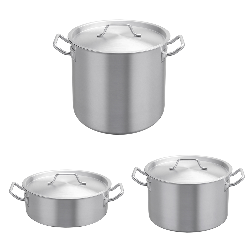 Wholesales Various Sizes Restaurant Kitchen Soup Pot Stainless Steel Stock Pot Big Cooking Pot