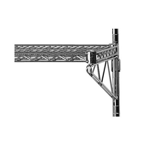 Hot Sale Heavy-Duty Steel Wire Storage Rack Single-Sided Wall Mounting Bracket for OEM Wire Shelving