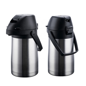 3.5 Liter Decaf Airpot Stainless Steel Lining Modern Design Lever Action Double Wall Vacuum Insulated Thermal Coffee Dispenser