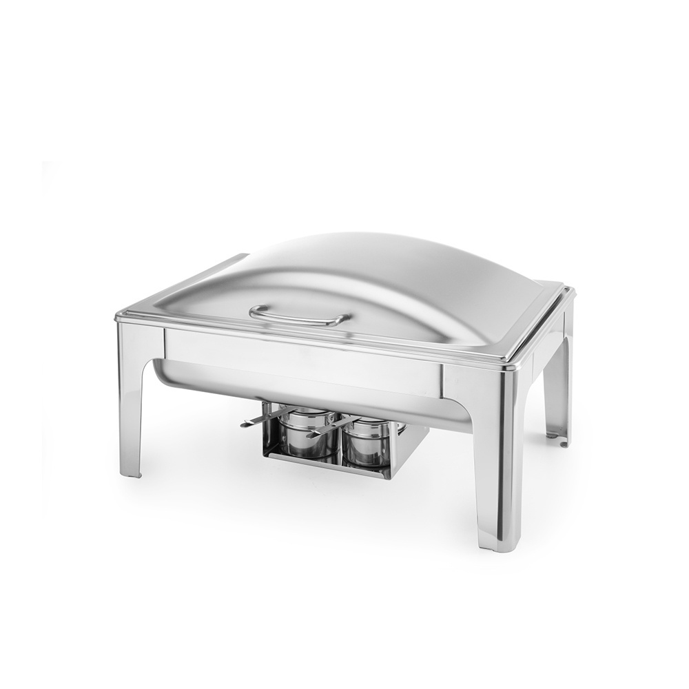 Hot sell Stainless Steel Full Size Chafer Factory Price Wedding Food Warmers with Solid Stand Fuel Holder for Catering Buffet