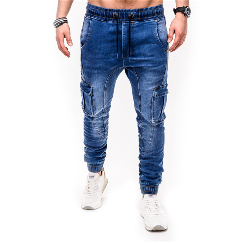 2022 OEM New Style Bulk Wholesale China Pants Men Blue Ripped Private Label Jeans