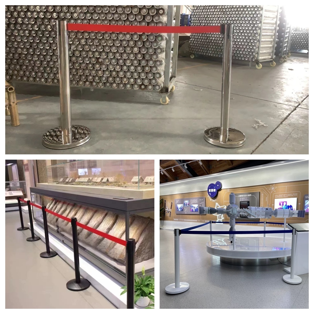 Wholesale  Dual Tape Queue Barrier System/Portable Queue Line Stand/Stainless Steel Queue Pole