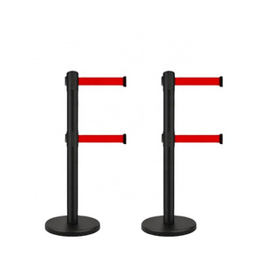 Wholesale  Dual Tape Queue Barrier System/Portable Queue Line Stand/Stainless Steel Queue Pole