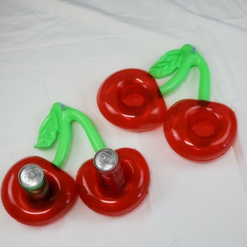 factory newest INS hot top quality pvc portable cherry pool floating custom drink cup holder inflatable drink holder