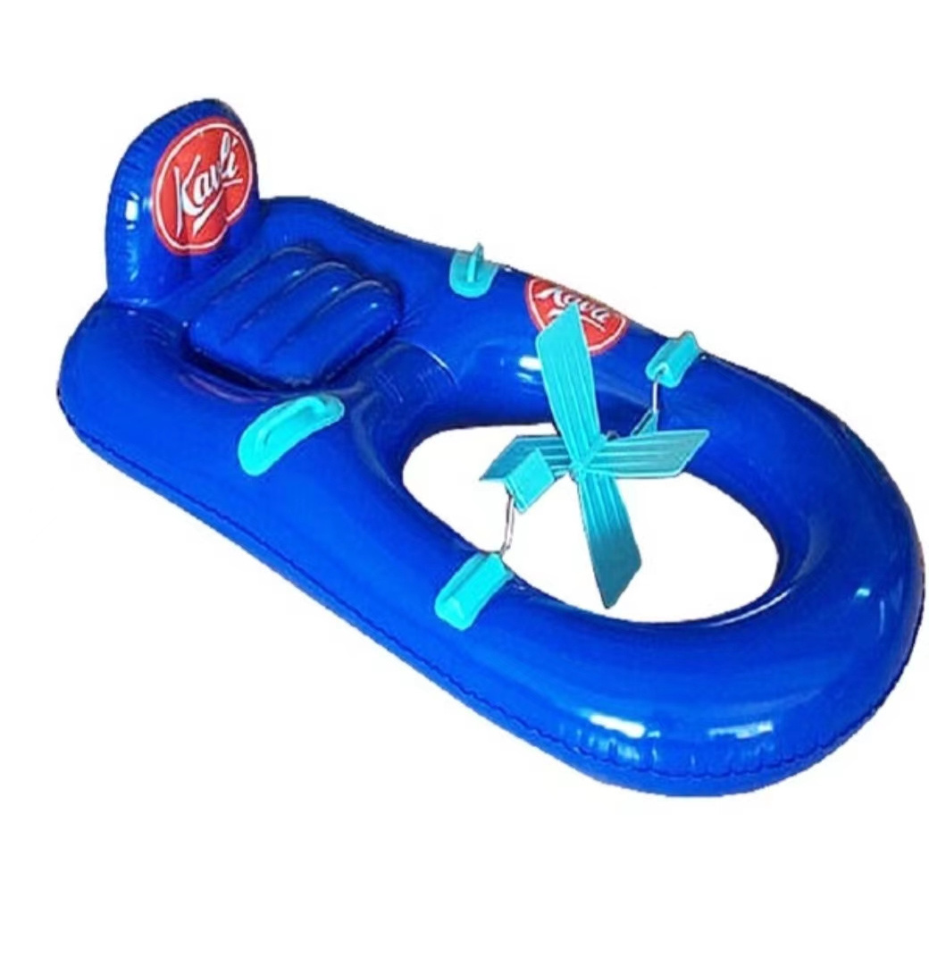 factory summer newest hot selling advertising inflatable pvc pool float funny water boat with foot-pedal accept custom printing