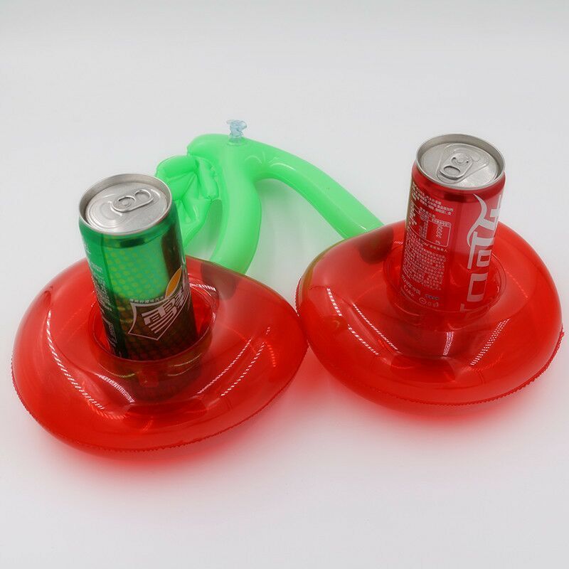 factory newest INS hot top quality pvc portable cherry pool floating custom drink cup holder inflatable drink holder